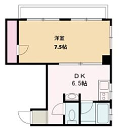 パインクレストコート 2階1DKの間取り