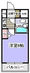 ローズガーデンA68番館 1Kの間取図画像