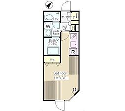 LEGALAND SENGOKU Cross 2階ワンルームの間取り