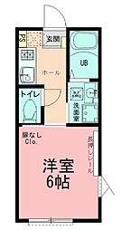 クレスタ鴨居 1Kの間取図画像