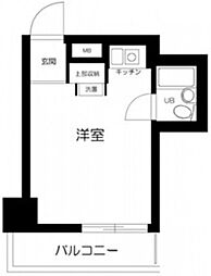 東京メトロ千代田線 根津駅 徒歩1分の賃貸マンション 10階ワンルームの間取り