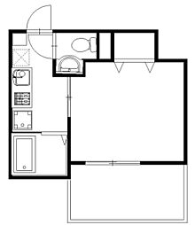 Castle自由が丘 1Kの間取図画像
