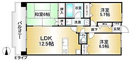 JR中央線 三鷹駅 徒歩20分の賃貸マンション 1階3LDKの間取り