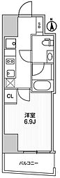 オルタナ文京湯島 1Kの間取図画像