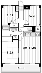 ケイエル市川 2階3LDKの間取り