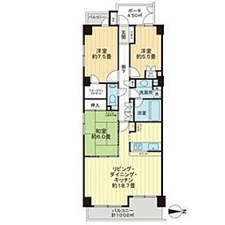 ハイホーム川崎平間JP 3LDKの間取図画像