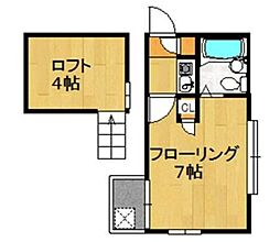 ホワイトハイツ豊島・A棟 1Kの間取図画像