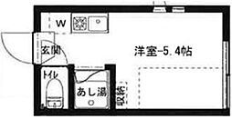 アーバンプレイス新宿新都心 1階ワンルームの間取り