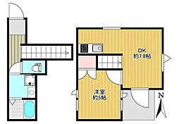 ルミエールナガサキ 3階1DKの間取り