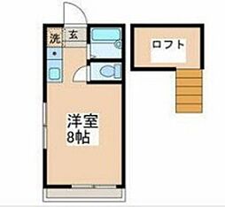 ヴィラ・セレーナ 1階ワンルームの間取り