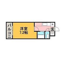 ランドスケープ 1Kの間取図画像