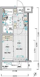 ブライズ堀切菖蒲園 4階1Kの間取り