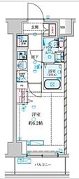 GENOVIA 南鳩ヶ谷 1Kの間取図画像