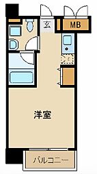 東京メトロ南北線 白金高輪駅 徒歩9分の賃貸マンション 4階ワンルームの間取り