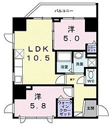ザ・グラン キース 2LDKの間取図画像