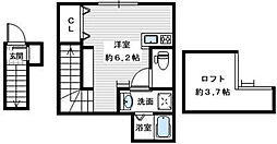 あんしん+狭山 ワンルームの間取図画像