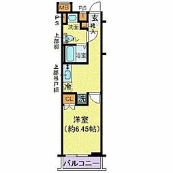 都営大江戸線 門前仲町駅 徒歩4分の賃貸マンション 3階1Kの間取り