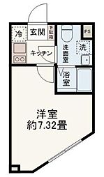 タスキリシェス学芸大学 1Kの間取図画像