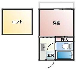 富士ハイツ 1Kの間取図画像