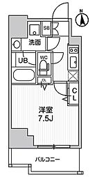 ALTERNA十条 1Kの間取図画像