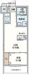 GAZELLE NOAH尼崎次屋 1LDKの間取図画像