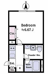 aLATO Oyama 1階1Kの間取り