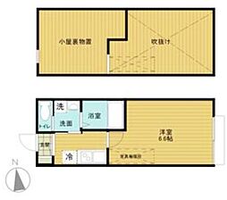 MoonRiver 1Kの間取図画像