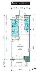 リンクパラッツオ川口本町 1Kの間取図画像