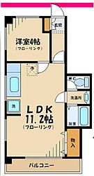 アイゼンコーポ 1階1LDKの間取り