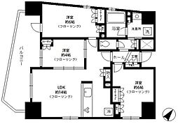 ヴィラトリシクル 6階3LDKの間取り