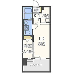 グランフォーレプライム大手門 1LDKの間取図画像
