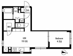 Ｌａｐｕｌｅ目黒柿の木坂 1階1LDKの間取り