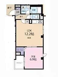 ハピネス ミノリ 4階1LDKの間取り