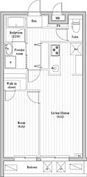 アーバンパーク東向島 1LDKの間取図画像