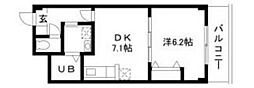フェリーチェ 1DKの間取図画像