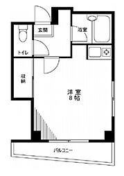 シャトレー千野 ワンルームの間取図画像