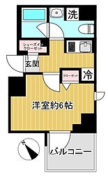 SHOKEN Residence横浜鶴見IV 6階1Kの間取り