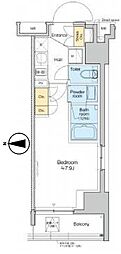 プラウドフラット浅草アベニュー 1Kの間取図画像