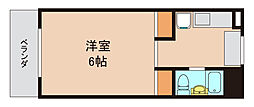 ジュンパレス 1Kの間取図画像