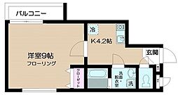 サングレース 1Kの間取図画像