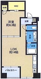 セレニティ久が原 5階1LDKの間取り