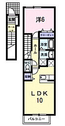 ラミアカーメラUno 1LDKの間取図画像