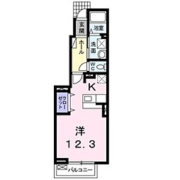 プリムローズｉ 1階1Kの間取り