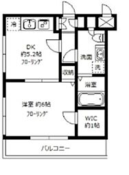 ヒラソル 2階1DKの間取り