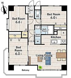 PLENDY南町田グランベリーパーク 2階3LDKの間取り