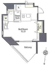 プライムメゾン本郷 13階ワンルームの間取り