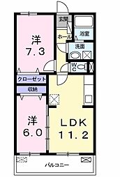 ザ・レジデンス・イレスト 2LDKの間取図画像