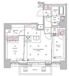 SYFORME ITABASHI III 9階2LDKの間取り