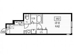 東急目黒線 西小山駅 徒歩8分の賃貸アパート 1階1Kの間取り