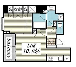 パークタワー池袋イーストプレイス 1LDKの間取図画像
